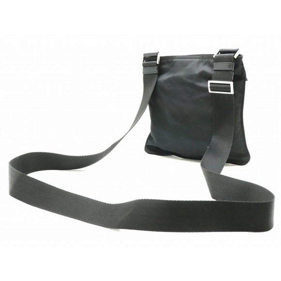 Prada Black Shoulder Bag Crossbody Nylon Leather - Picture 1 of 8